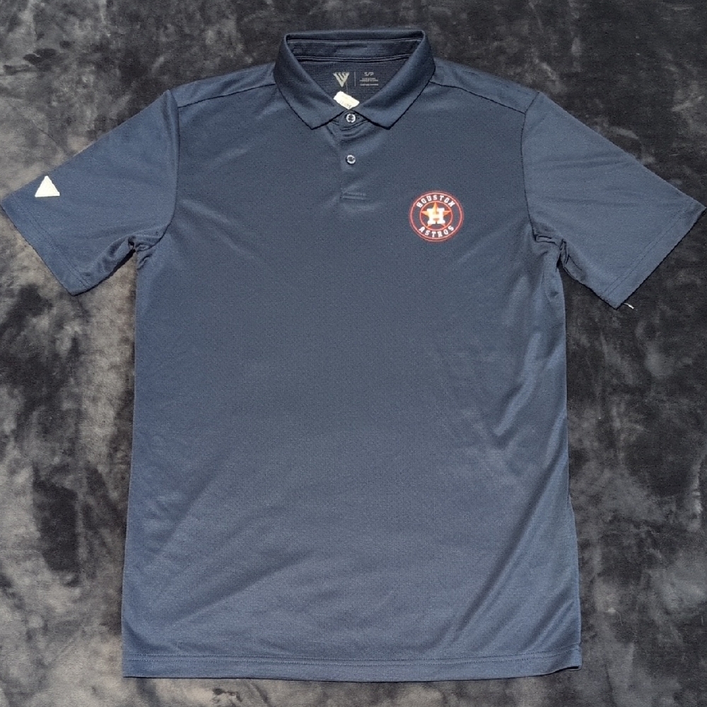 Levelwear Men's Houston Astros Navy Short Sleeve Polo Shirt